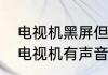 电视机黑屏但是有字有声音怎样处理　电视机有声音但黑屏是什么原因