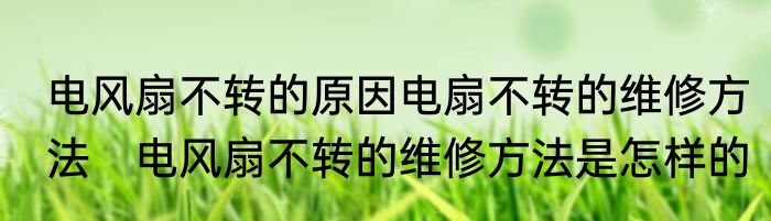 电风扇不转的原因电扇不转的维修方法　电风扇不转的维修方法是怎样的