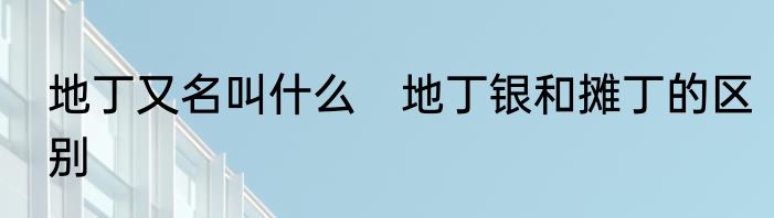 地丁又名叫什么　地丁银和摊丁的区别