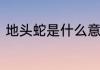 地头蛇是什么意思　地头蛇什么意思