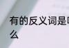 有的反义词是哪个　是的反义词是什么