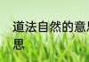 道法自然的意思　道法自然，什么意思
