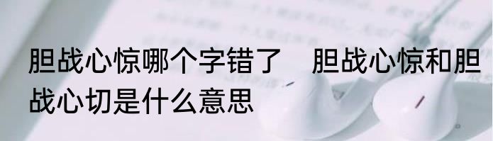 胆战心惊哪个字错了　胆战心惊和胆战心切是什么意思