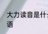 大力读音是什么　大力如什么四字词语