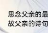 思念父亲的最扎心诗句　描写思念已故父亲的诗句有哪些