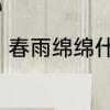 春雨绵绵什么什么　春雨连绵的意思