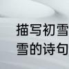 描写初雪的诗句有哪些　关于寒秋初雪的诗句
