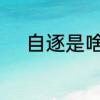 自逐是啥意思　面上人怎么解释