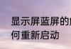 显示屏蓝屏的解决方法　电脑蓝屏如何重新启动