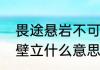 畏途悬岩不可攀，是什么意思　巉岩壁立什么意思