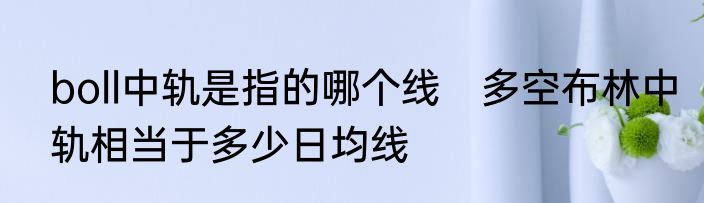 boll中轨是指的哪个线　多空布林中轨相当于多少日均线