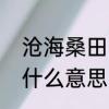 沧海桑田的意思及例句　沧海桑田是什么意思