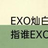 EXO灿白是真的那种关系吗　灿白是指谁EXO中成员的外号还有什么