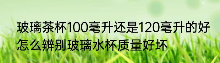 玻璃茶杯100毫升还是120毫升的好　怎么辨别玻璃水杯质量好坏