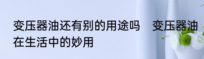 变压器油还有别的用途吗　变压器油在生活中的妙用
