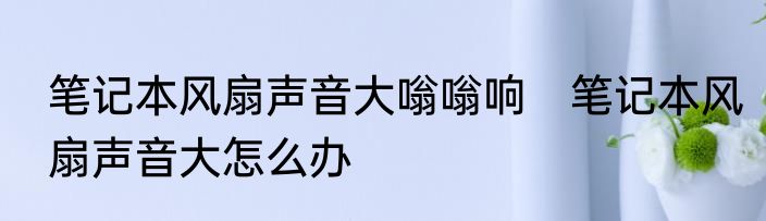 笔记本风扇声音大嗡嗡响　笔记本风扇声音大怎么办