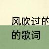 风吹过的夏天温暖过的画面是哪里面的歌词