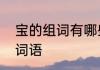 宝的组词有哪些词语　宝组词有哪些词语