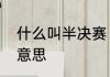 什么叫半决赛　世界杯半决赛是什么意思