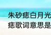 朱砂痣白月光的解释　白月光和朱砂痣歌词意思是什么