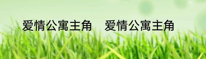 爱情公寓主角　爱情公寓主角