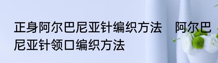 正身阿尔巴尼亚针编织方法　阿尔巴尼亚针领口编织方法