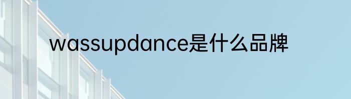 wassupdance是什么品牌