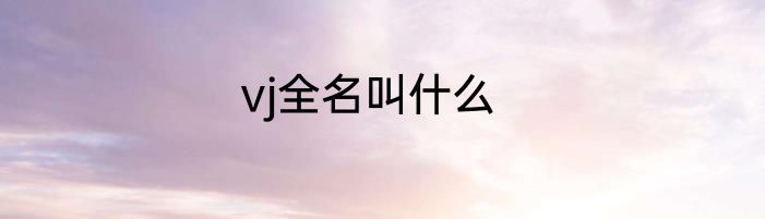 vj全名叫什么
