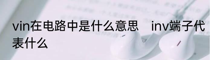 vin在电路中是什么意思　inv端子代表什么