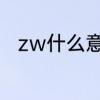 zw什么意思　请问zw什么意思啊