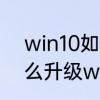 win10如何升级系统版本　win10怎么升级win12