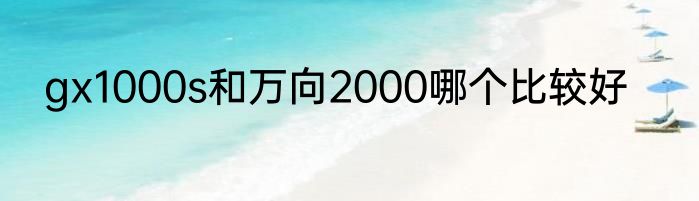 gx1000s和万向2000哪个比较好