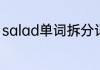 salad单词拆分记忆　salad是什么鱼