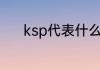 ksp代表什么　ksp是什么游戏