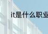 it是什么职业　IT是指什么职业