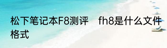 松下笔记本F8测评　fh8是什么文件格式