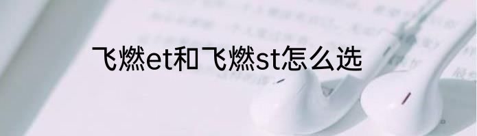 飞燃et和飞燃st怎么选