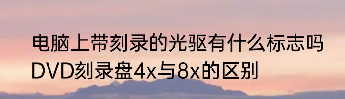 电脑上带刻录的光驱有什么标志吗　DVD刻录盘4x与8x的区别