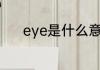 eye是什么意思　eye中文意思