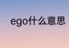 ego什么意思　英语ego什么意思