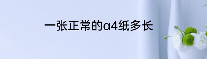 一张正常的a4纸多长