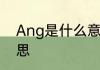 Ang是什么意思　ang中文是什么意思