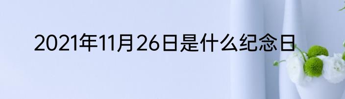 2021年11月26日是什么纪念日