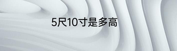 5尺10寸是多高