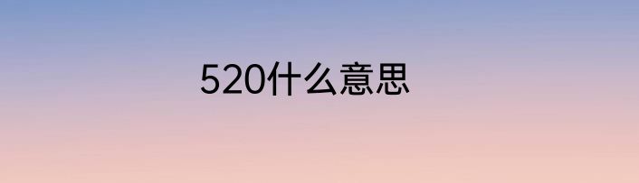 520什么意思