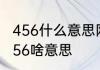 456什么意思网络词语　成年人说的456啥意思