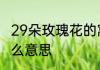 29朵玫瑰花的寓意　送29朵玫瑰花什么意思