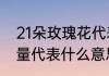21朵玫瑰花代表什么　白玫瑰各个数量代表什么意思