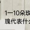 1一10朵玫瑰代表什么意思　1一9朵玫瑰代表什么
