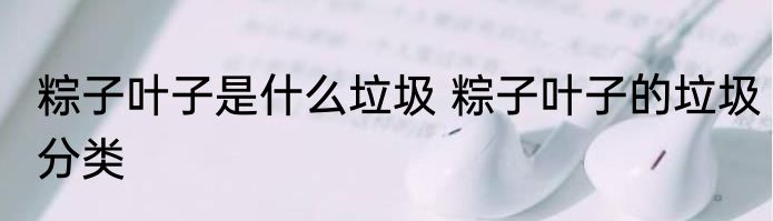 粽子叶子是什么垃圾 粽子叶子的垃圾分类